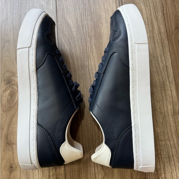 SWIMS Avenue Leather Sneaker Casual Shoes Navy Men’s Size 8 New in Box - Picture 7 of 13